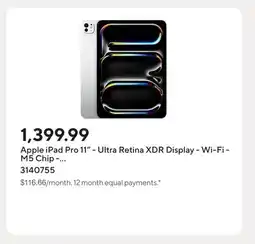 Staples Apple iPad Pro 11 - Ultra Retina XDR Display - Wi-Fi - M5 Chip - 256 GB - Silver offer