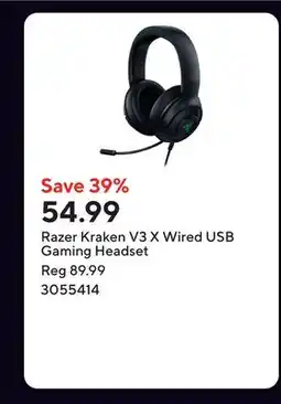 Staples Razer Kraken V3 X Wired USB Gaming Headset offer