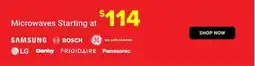 Visions Electronics Microwaves Starting at $114 offer