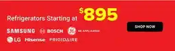 Visions Electronics SHOP NOW Refrigerators offer