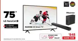 Visions Electronics 75 LG NANO80 4K Smart TV offer