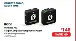 Visions Electronics Rode Wireless ME Single Compact Wireless Microphone System offer