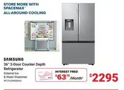 Visions Electronics SAMSUNG 36 3-Door Counter Depth Refrigerator offer
