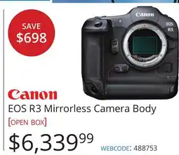 Vistek Canon EOS R3 Mirrorless Camera Body offer