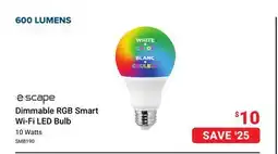 Visions Electronics (E)scape Dimmable RGB Smart Wi-Fi LED Bulb offer