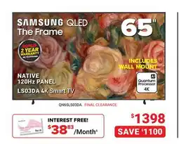 Visions Electronics 65 120Hz PANEL LS03DA 4K Smart TV offer