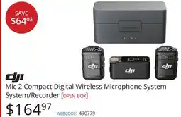 Vistek DJI Mic 2 Compact Digital Wireless Microphone System System/Recorder offer