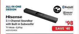 Visions Electronics 2.1-Channel Soundbar with Built-in Subwoofer offer