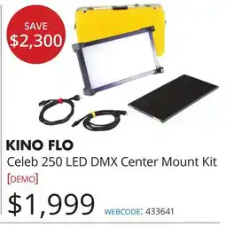 Vistek KINO FLO Celeb 250 LED DMX Center Mount Kit offer