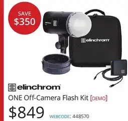 Vistek elinchrom ONE Off-Camera Flash Kit offer