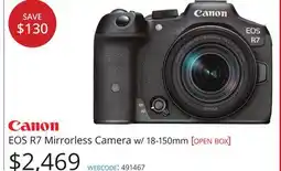 Vistek Canon EOS R7 Mirrorless Camera w/ 18-150mm offer