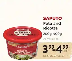 Marche Leo's SAPUTO Feta and Ricotta offer