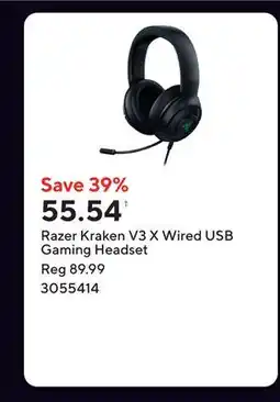 Staples Razer Kraken V3 X Wired USB Gaming Headset offer