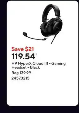Staples HP HyperX Cloud III - Gaming Headset - Black offer