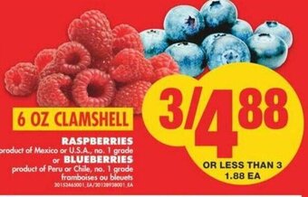 No Frills Raspberries offer