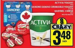 Food Basics Activia Yogurt, Danone Danino Drinkable Yogurt, Babybel Cheese offer