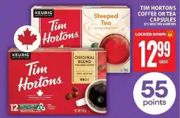 Food Basics TIM HORTONS COFFEE OR TEA CAPSULES offer