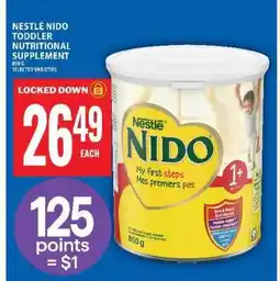Food Basics Nestlé Nido Toddler Nutritional Supplement offer