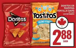 Food Basics Doritos or Tostitos Tortilla Chips offer