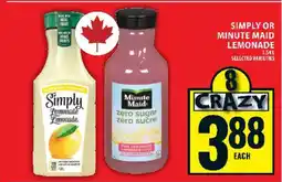 Food Basics Simply or Minute Maid Lemonade offer