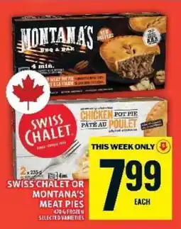 Food Basics Swiss Chalet or Montana's Meat Pies offer