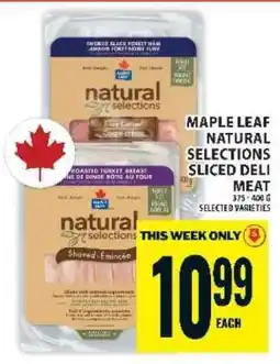 Food Basics MAPLE LEAF NATURAL SELECTIONS SLICED DELI MEAT offer