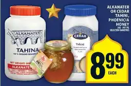 Food Basics Alkanater or Cedar Tahini, Phoenicia Honey offer