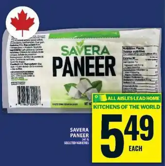 Food Basics SAVERA PANEER offer