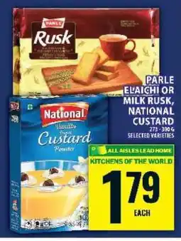 Food Basics Parle Elaichi or Milk Rusk, National Custard offer