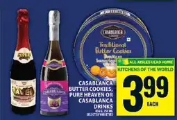 Food Basics Casablanca Butter Cookies, Pure Heaven or Casablanca Drinks offer
