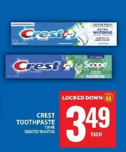 Food Basics Crest Toothpaste offer