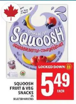 Food Basics Squoosh Fruit & Veg Snacks offer