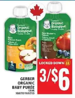 Food Basics GERBER ORGANIC BABY PURÉE offer