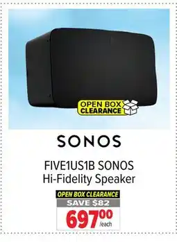 2001 Audio Video FIVE1US1B SONOS Hi-Fidelity Speaker offer