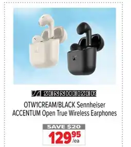 2001 Audio Video OTW1CREAM/BLACK Sennheiser ACCENTUM Open True Wireless Earphones offer