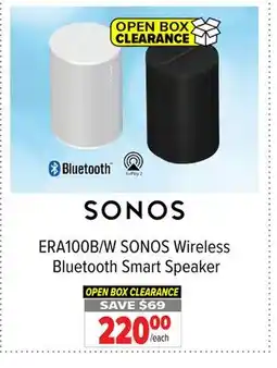 2001 Audio Video SONOS ERA100B/W SONOS Wireless Bluetooth Smart Speaker offer