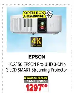 2001 Audio Video HC2350 EPSON Pro-UHD 3-Chip 3 LCD SMART Streaming Projector offer