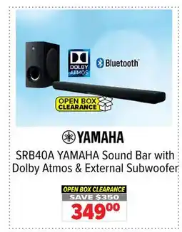 2001 Audio Video SRB40A YAMAHA Sound Bar with Dolby Atmos & External Subwoofer offer