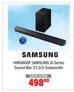 2001 Audio Video HWQ600F SAMSUNG Q-Series Sound Bar 3.1.2ch Subwoofer offer