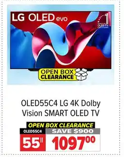 2001 Audio Video OLED55C4 LG 4K Dolby Vision SMART OLED TV offer