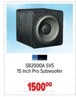 2001 Audio Video SB2000A SVS 15 Inch Pro Subwoofer offer