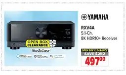 2001 Audio Video RXV4A YAMAHA 5.1-Ch. 8K HDR10+ Receiver offer