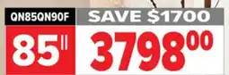 2001 Audio Video QN85QN90F SAMSUNG 85 Neo QLED 4L QN90F Vision AI Smart TV offer