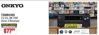 2001 Audio Video TXNR6100 ONKYO 7.2 Ch. 8K THX Zone 2 Receiver offer