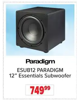 2001 Audio Video ESUB12 PARADIGM 12 Essentials Subwoofer offer