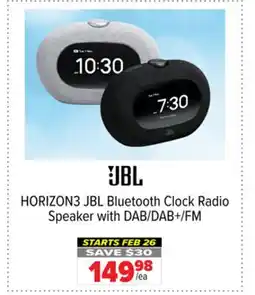 2001 Audio Video HORIZON3 JBL Bluetooth Clock Radio Speaker with DAB/DAB+/FM offer