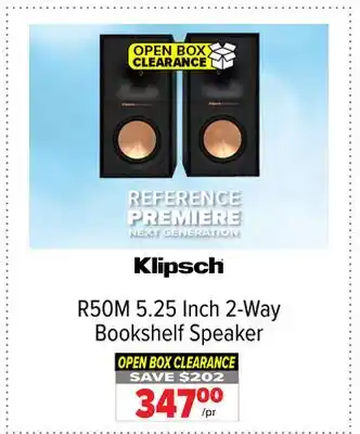 2001 Audio Video Klipsch R50M 5.25 Inch 2-Way Bookshelf Speaker offer