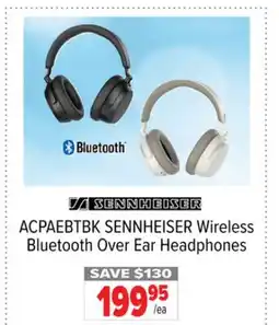 2001 Audio Video ACPAEBTBK SENNHEISER Wireless Bluetooth Over Ear Headphones offer