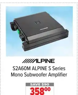 2001 Audio Video S2A60M ALPINE S Series Mono Subwoofer Amplifier offer