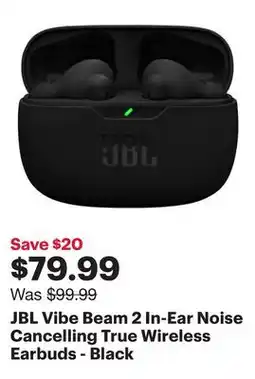 Best Buy JBL Vibe Beam 2 In-Ear Noise Cancelling True Wireless Earbuds - Black offer